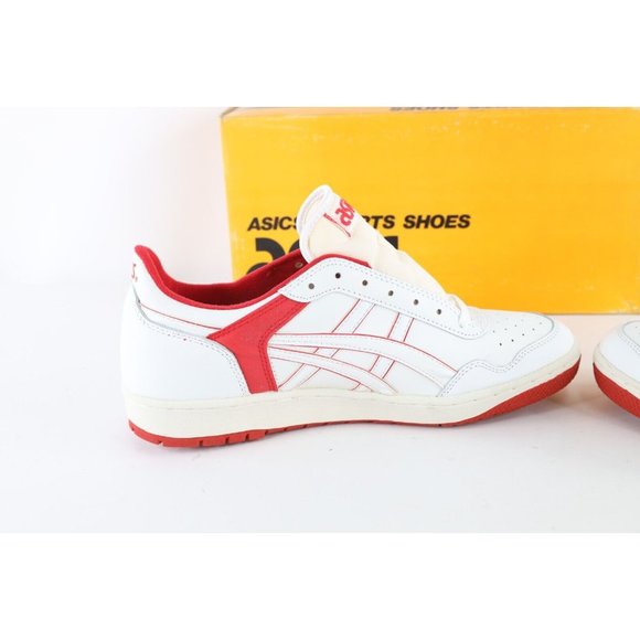 NOS Vintage 90s Asics Mens 12 Spell Out Outrage Lo Sneakers Shoes White Red main image 12